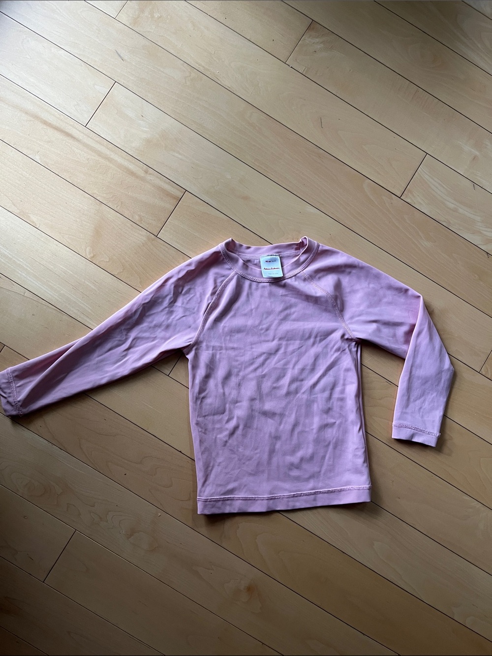 Hanna Andersson Light Pink Long-Sleeve Rash Guard